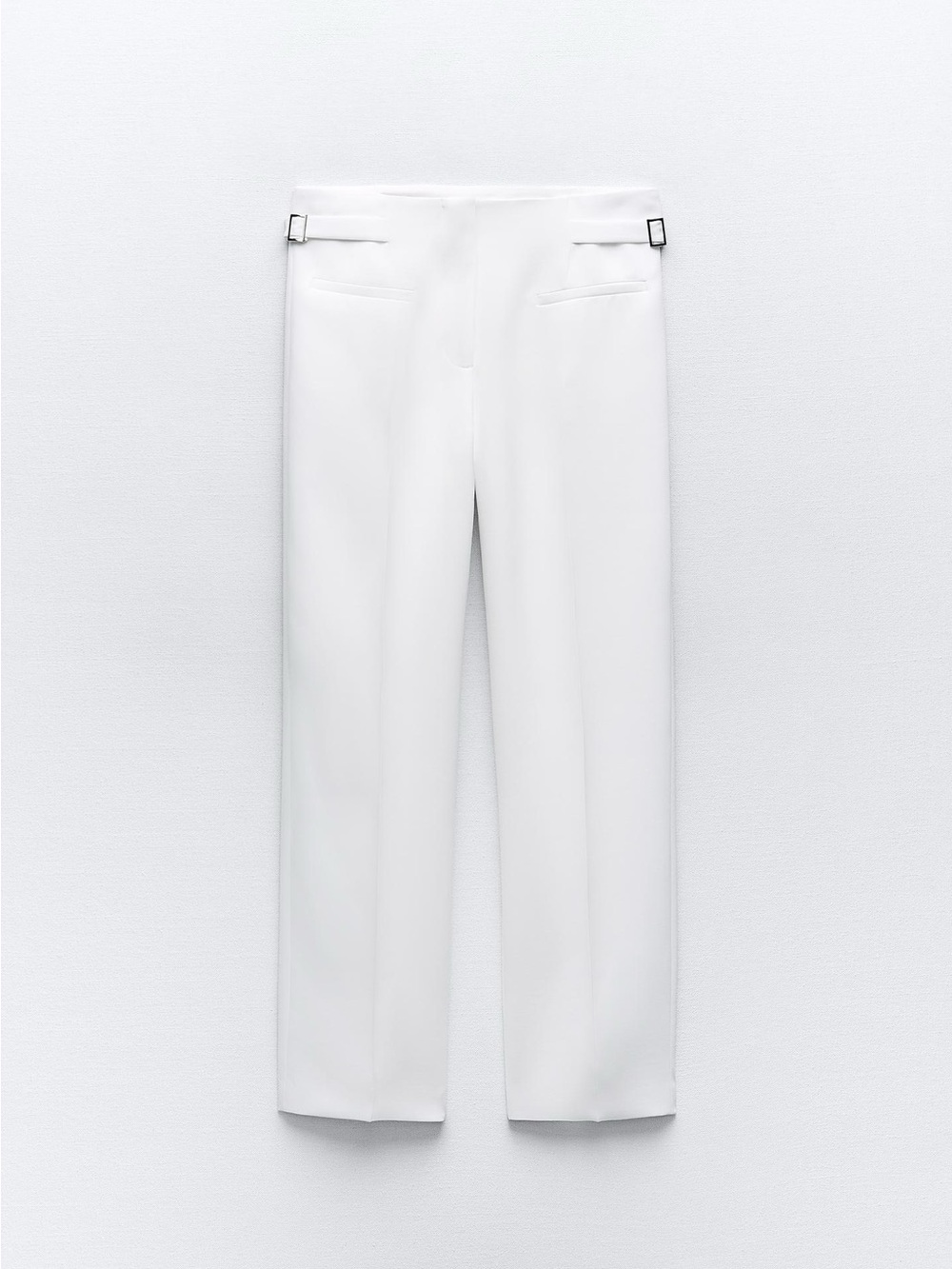 Buckled Side Straight Leg Pants